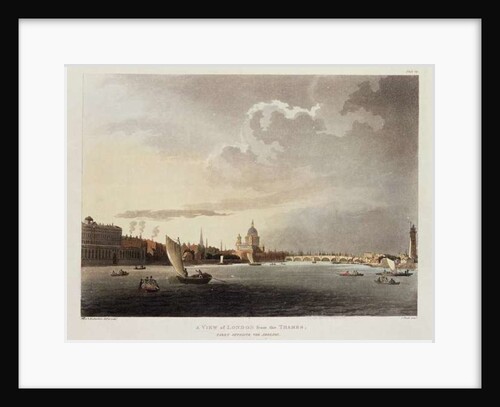 A View of London from the Thames, 1809 by T. & Pugin A.C. (1762-1832) (after) Rowlandson