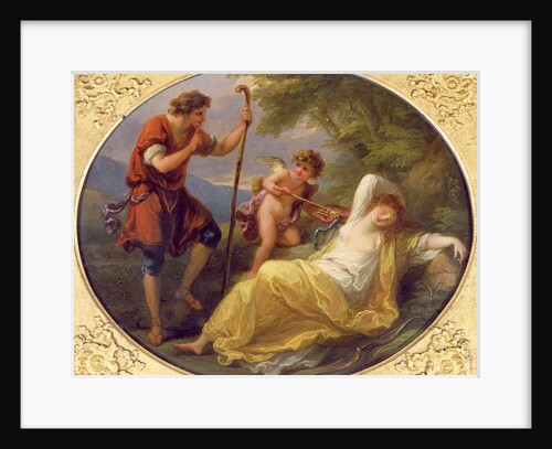 A Sleeping Nymph watched by a shepherd, 1780 by Angelica Kauffman