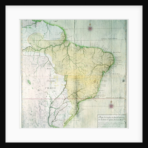 Map of Brazil, 1749 by Portuguese School