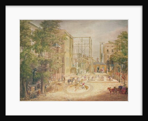 Laying the Foundations of the Lycian Room, British Museum, 1845 by George the Elder Scharf