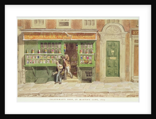 Colourman's Shop, St Martin's Lane, 1829 by George the Elder Scharf