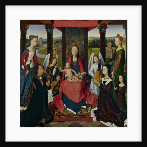 The Virgin and Child with Saints and Donors, a panel from 'The Donne Triptych' c.1478 by Hans Memling