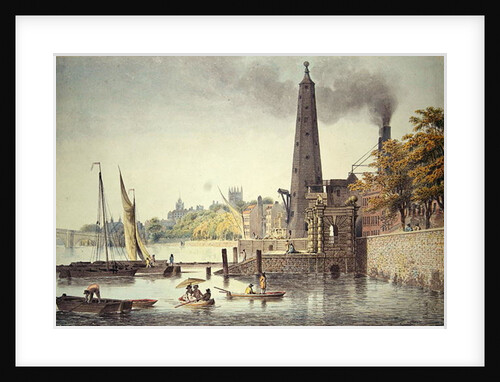 York Buildings, looking towards Westminster, with a View of the Water Tower, 1797 by James Peller Malcolm
