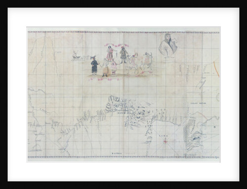 Map of Siberia, 1729 by German School