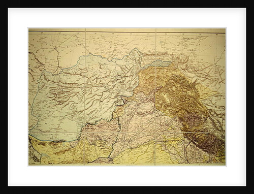 Map of Afghanistan, 1898 by English School