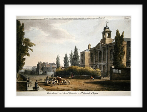 Tottenham Court Road Turnpike and St. James's Chapel by English School