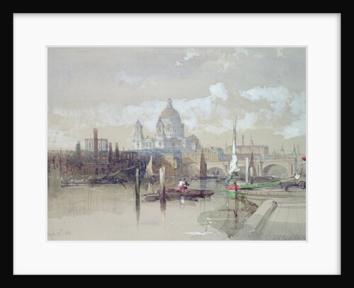 St. Pauls from the River, 1863 by David Roberts