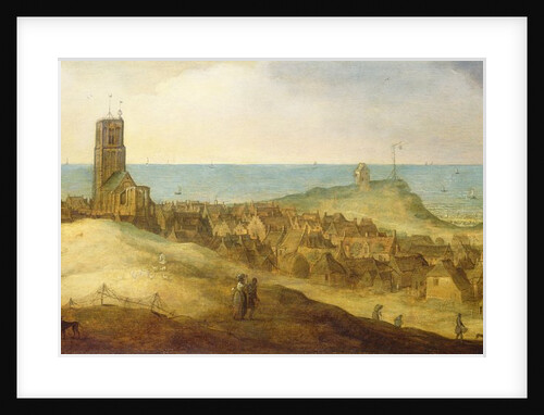 A view of Egmond Abbey by Claes Jacobsz. van der Heck