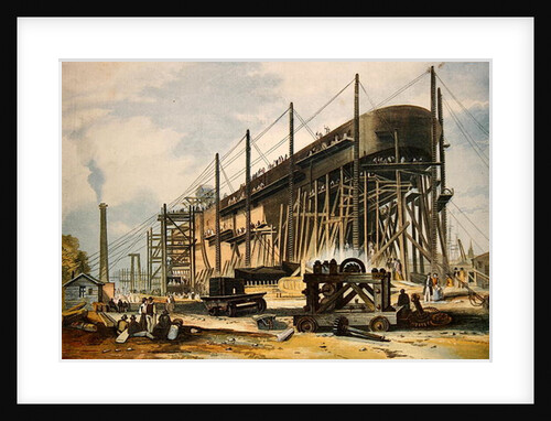 The Great Eastern on the Stocks by English School