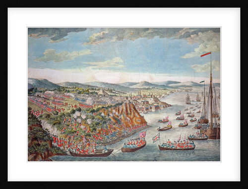 A View of the Taking of Quebec, September 13th 1759 by English School