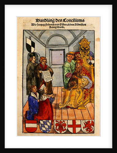 Frederick IV, Duke of Austria, declaring his fealty to the Emperor at the Council of Constance by Ulrich von Richental