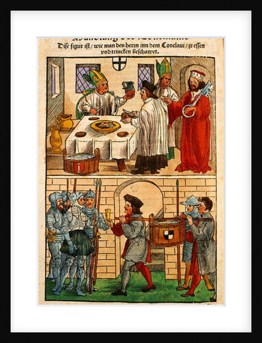 How the bread and wine were distributed to the people during the Council of Constance by Ulrich von Richental