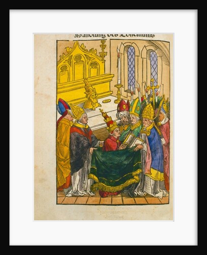 Martin V is installed as Pope at the Council of Constance by Ulrich von Richental