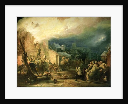 The Rescue of John Wesley from the Epworth Rectory Fire, 1840 by Henry Perlee Parker