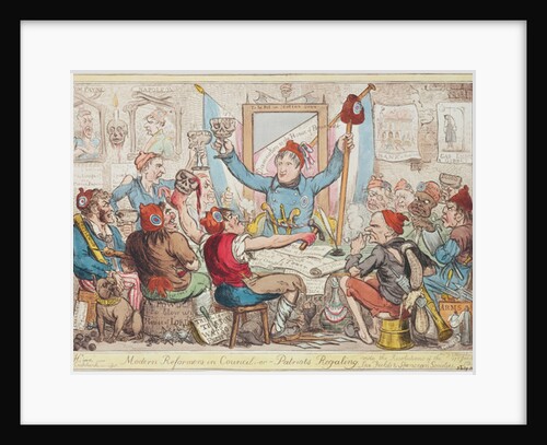 Modern Reformers in Council - or - Patriots Regaling, 1818 by Isaac Robert Cruikshank