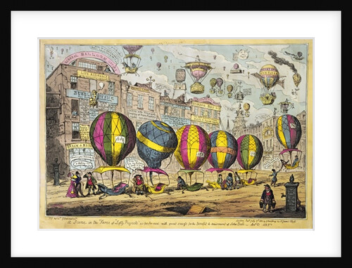 Scene in the Farce 'Lofty Prospects' as performed with great success for the Benefit and amusement of John Bull, 1825 by George Cruikshank