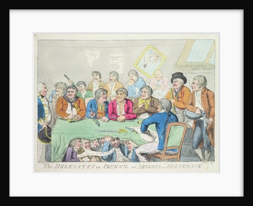 The delegates in council or beggars on horseback, 1797 by Isaac Cruikshank