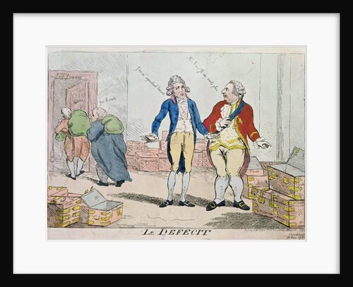 Le Deficit, 1788 by Isaac Cruikshank