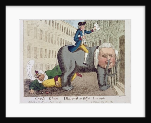 Carlo Khan Detron'd or Billy's Triumph, London, 24th March, 1784 by James Sayers