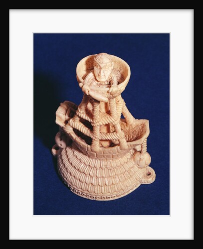 Top part of Salt Cellar by the Master of the Heraldic Ship, Nigeria, Bini-Portuguese, c.1525-1600 by Nigerian School