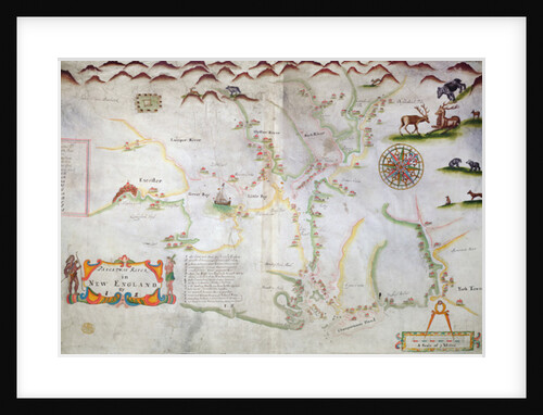 Pascatway River in New England, c.1660-85 by English School