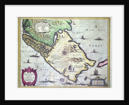 Map of the Magellan Straits, Patagonia by Dutch School