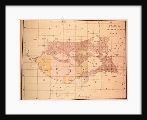 Index Chart of the Cutch Topographical Survey by the Trigonometrical Branch, Survey of India, Dehra Dun, November, 1883 by English School