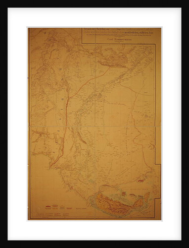 Map of the Cutch region of India and its border with neighbouring Baluchistan, by Carl Zimmerman, 1851 by German School