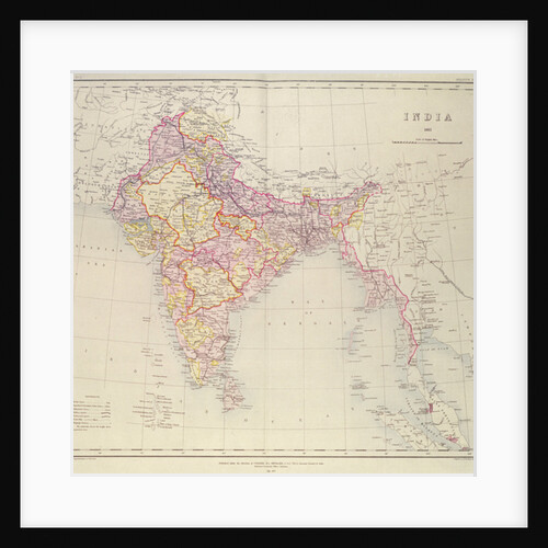 Map of India. by English School