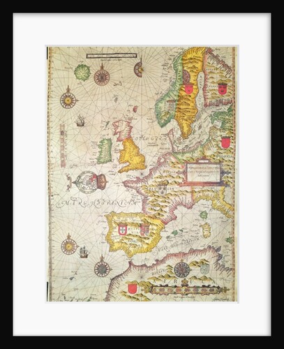 A Generall carde, and description of the sea coastes of Europe, and navigation in this book conteyned by Jodocus Hondius