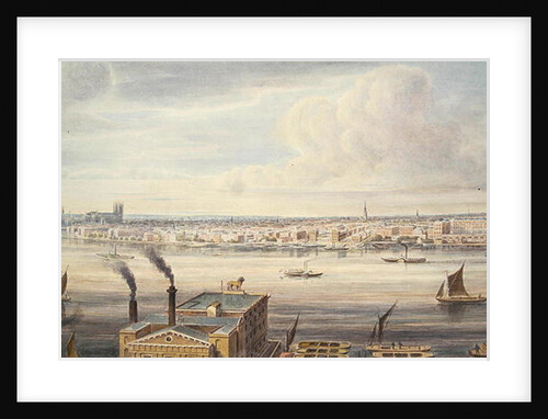 A fine View of London from Westminster Bridge to the Adelphi, 1837 by Gideon Yates