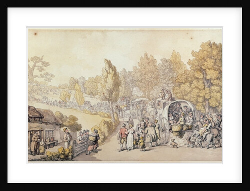 Cartoon depicting country folk leaving for the town, 1818 by Thomas Rowlandson