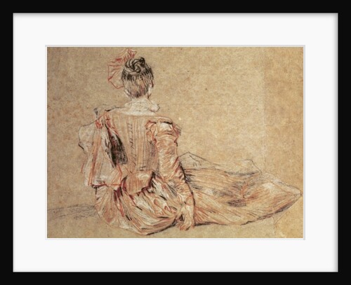 Study of a woman seen from the back, 1716-18 by Jean Antoine Watteau