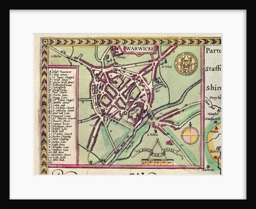 Detail of Warwick by John Speed