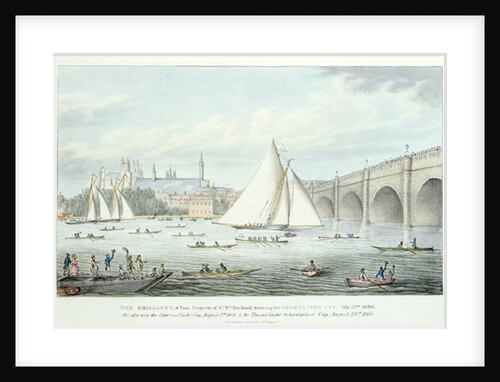 View of Westminster and the Bridge, with a Sailing Match, 1830 by English School