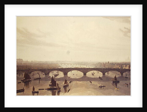 View of the Bridge now building over the Thames at Vauxhall, 1810 by W Daniel