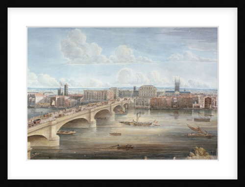 Another View of New London Bridge, showing the West Front, looking towards Southwark, and giving a distant View of Surrey, 1838 by Gideon Yates