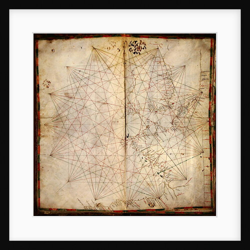 Map of the French Atlantic Coast and of England by Grazioso Benincasa