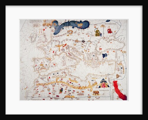 Copy of Catalan Map of Europe, North Africa and the Middle East by Abraham Cresques