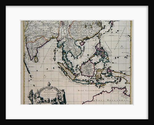 Map of India and the East Indies by Frederick de Wit