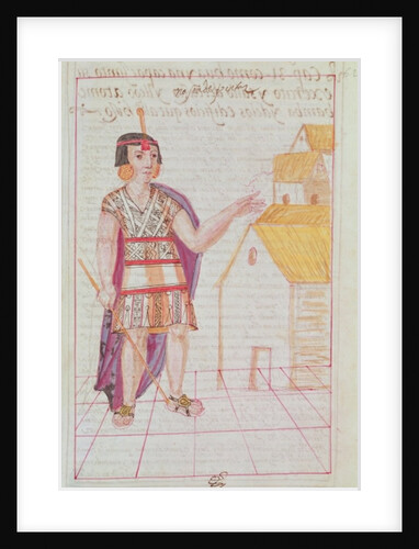 Illustration from 'Historia y Genealogia Real de los Reyes Incas del Peru, de sus hechos, costumbres, trajes y manera de Gobierno' by Spanish School