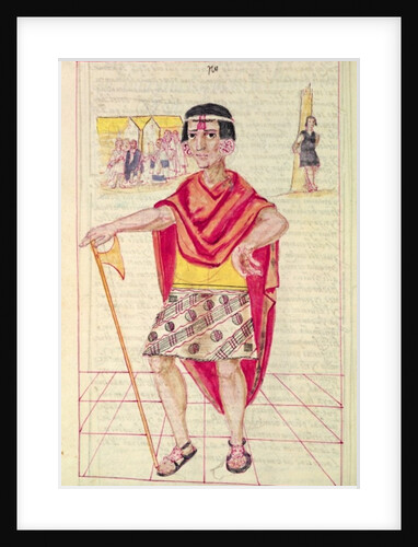 Illustration from 'Historia y Genealogia Real de los Reyes Incas del Peru, de sus hechos, costumbres, trajes y manera de Gobierno' by Spanish School