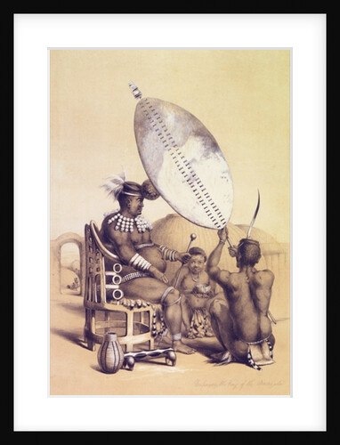 Umpanda the King of the Amazulu, 1849 by George French Angas (after)