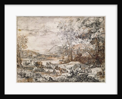A Shepherd and Shepherdess Conversing by Claude Lorrain