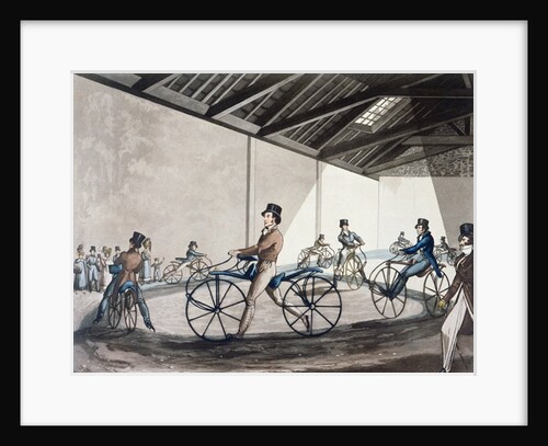 Johnson's Pedestrian Hobbyhorse Riding School, 1819 by Henry Thomas (after) Alken