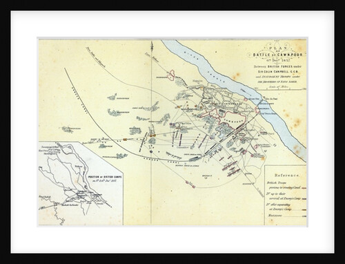 Plan of the Battle of Cawnpoor, 6th December 1857 by English School