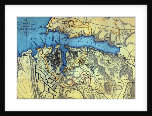 Plan of the Siege of Sebastopol 1854-55 by English School