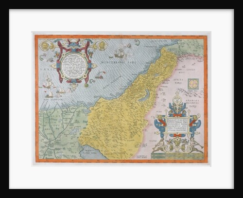 Map of Palestine, from Theatrvm Orbis Terrarvm, 1570 by Abraham Ortelius
