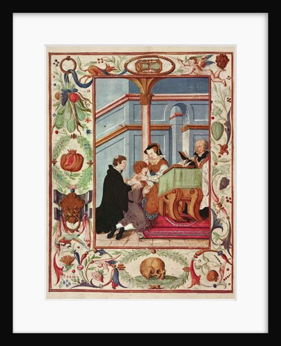 Mary Tudor touches a scrofulous boy by English School