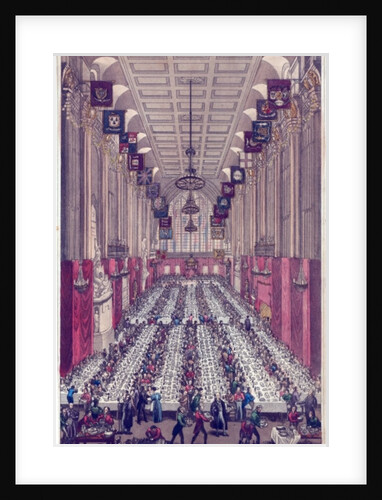 Representation of the Interior of Guildhall on the occasion of the visit of the King and Queen by English School
